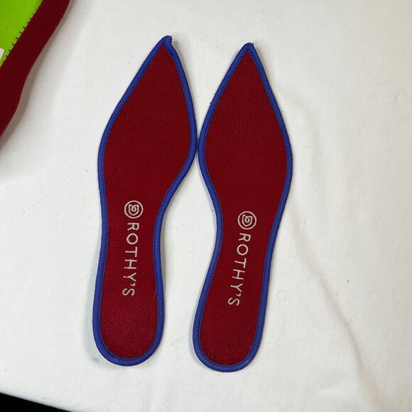 Rothys The Point Flats Ballet Slip On Woven Casual Shoe Red 10 Comfort Slip Ons - Picture 14 of 16